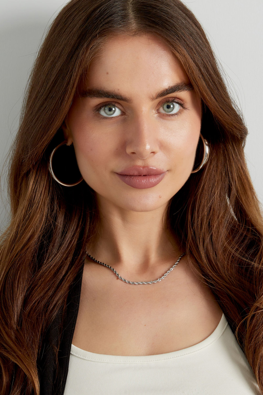 Collier Unisexe Torsadé Court - Doré-3.0Mm h5Image2