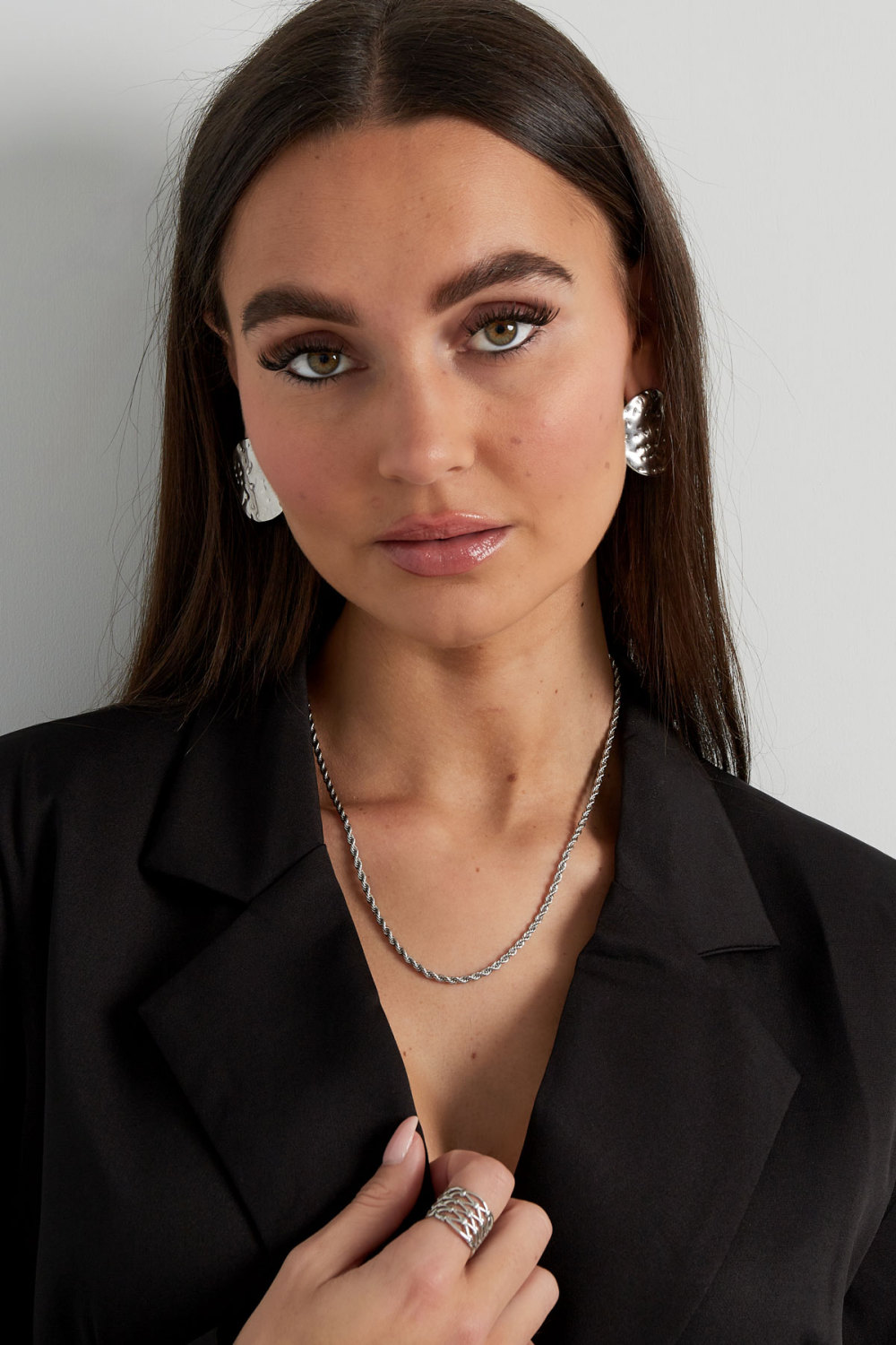 Collier Unisexe Torsadé Fin - Doré-3.0Mm h5Image4