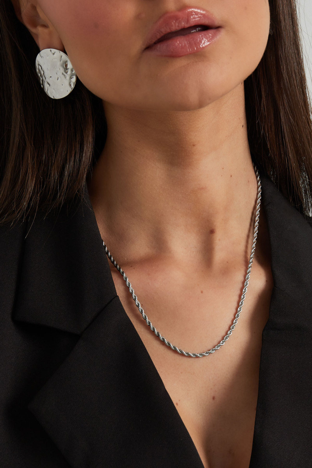 Collier Unisexe Torsadé Fin - Doré-3.0Mm h5Image3