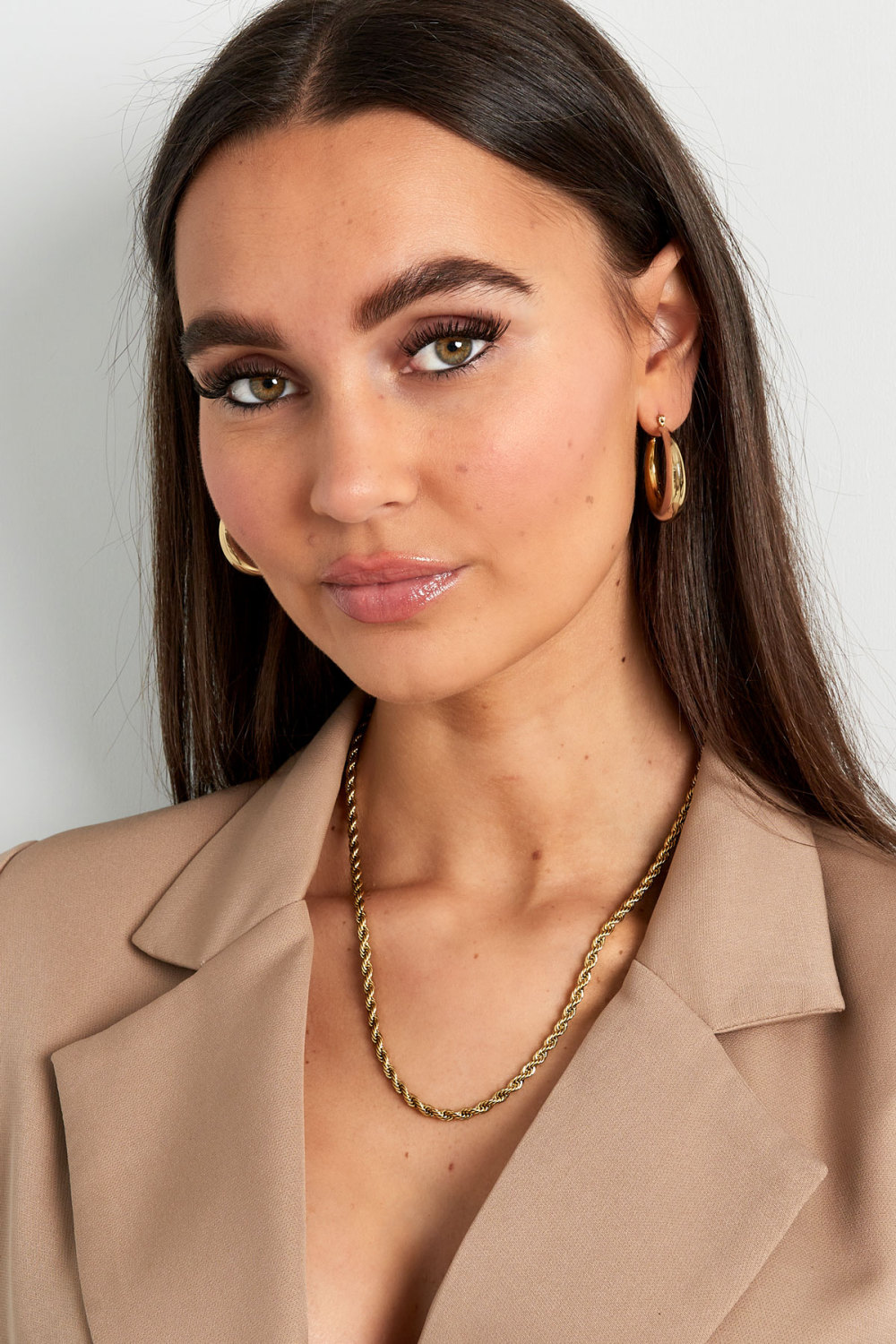 Collier Unisexe Torsadé 50Cm - Doré-4.0Mm Image2