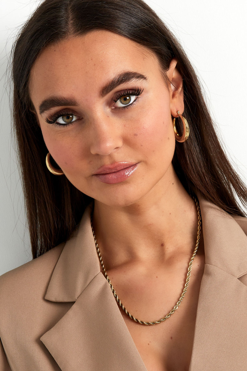Collier Unisexe Torsadé 50Cm - Doré-4.0Mm Image4