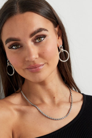 Collier Unisexe Torsadé - Doré - 4.5Mm h5 Image2