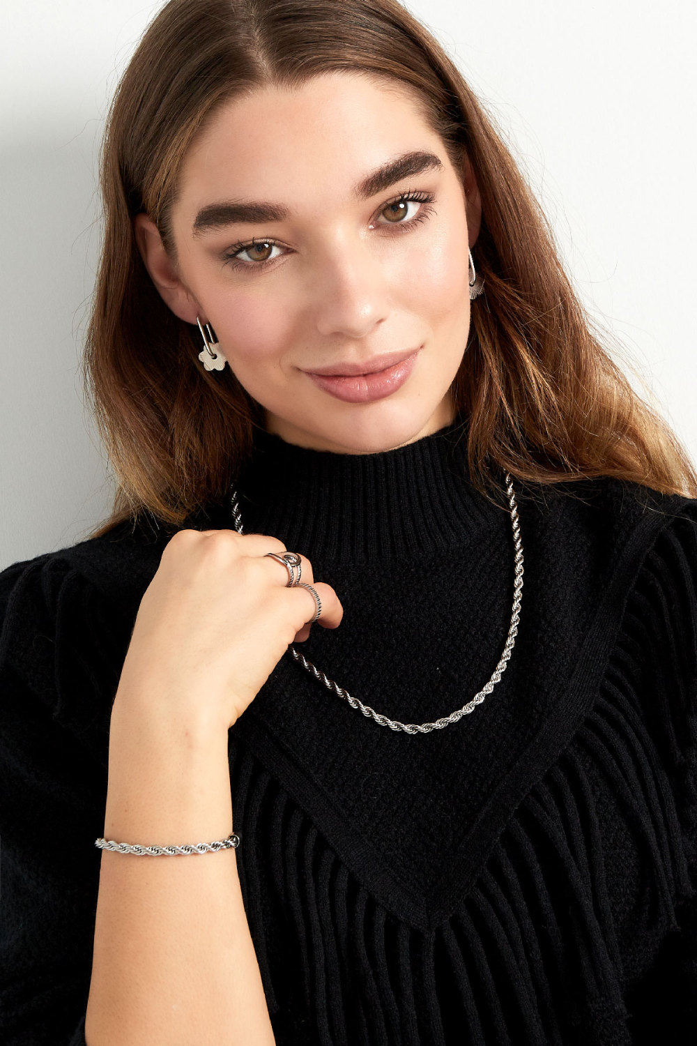 Collier Unisexe Épais Torsadé 60Cm - Doré-4.5Mm Image2