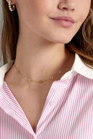Collier Classique À Breloques Trèfle À Quatre Feuilles h5 Image3