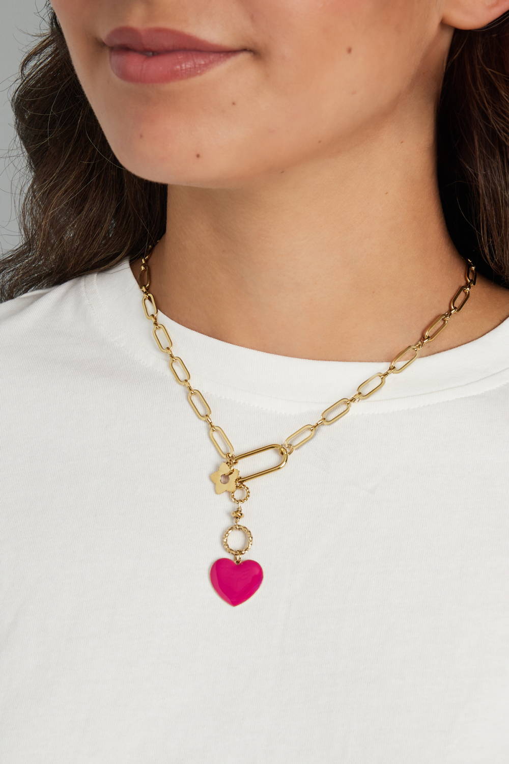 Collier Fleur À Coeur Image2