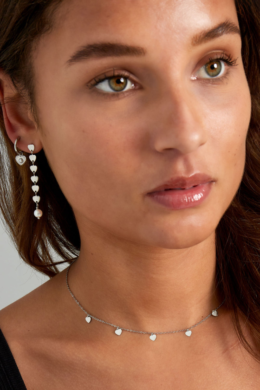 Collier Simple Avec Pendentifs Coeur - Doré Image3