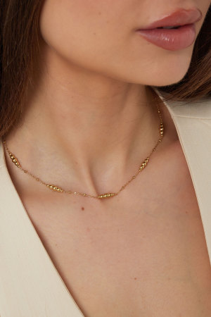 Collier Simple Avec Breloques Torsadées - Doré  h5 Image3