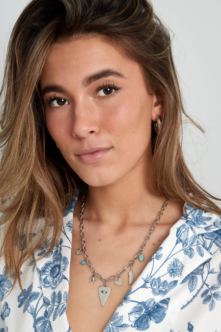 Collier à breloques avec breloques joyeuses - doré 2