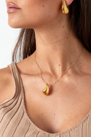 Collier Fin Avec Breloque Goutte h5 Image3
