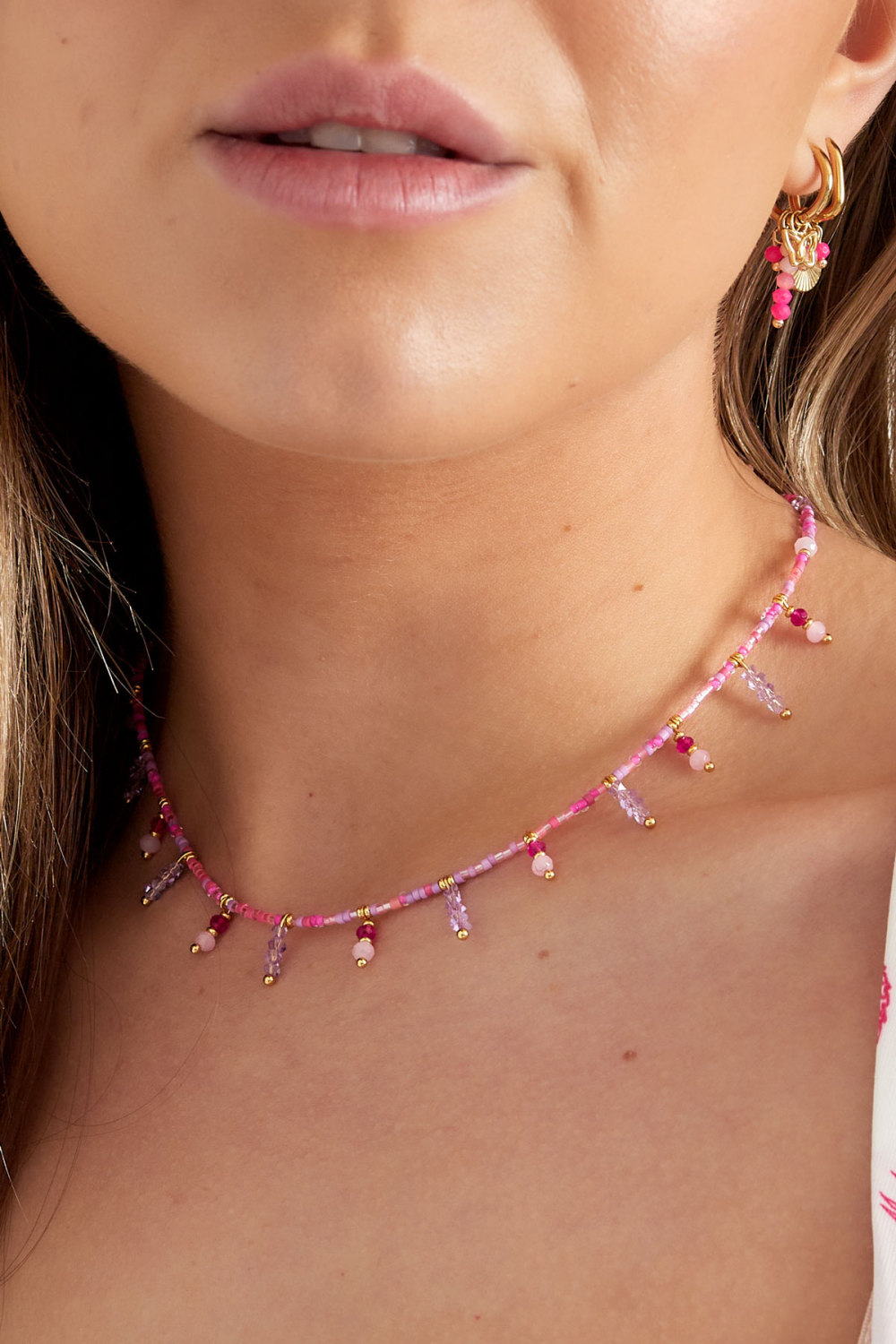 Collier Summer Sparkle - Couleur Or Bleu h5Image3