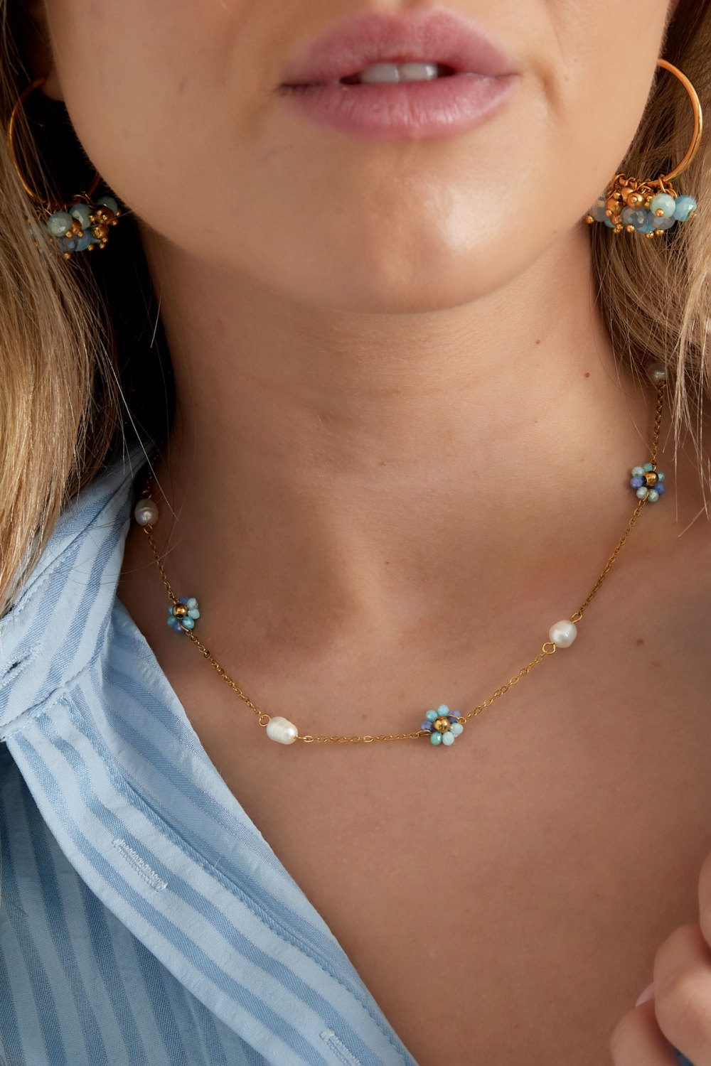 Collier Éblouissement Floral - Doré Image3