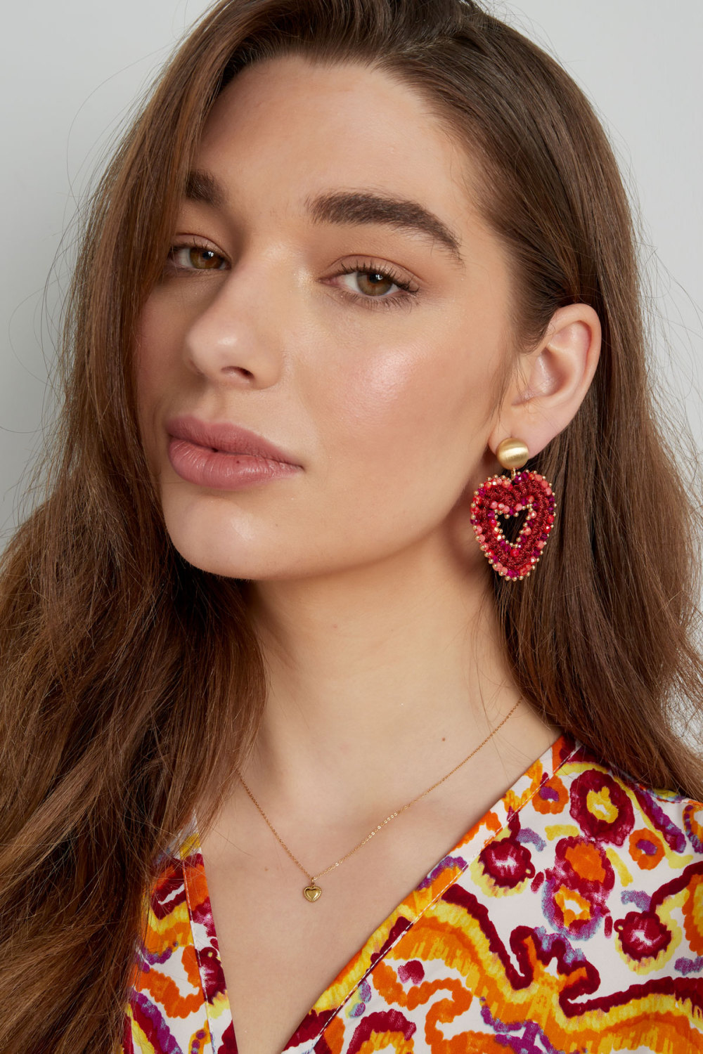 Collier Double Coeur - Doré Image2