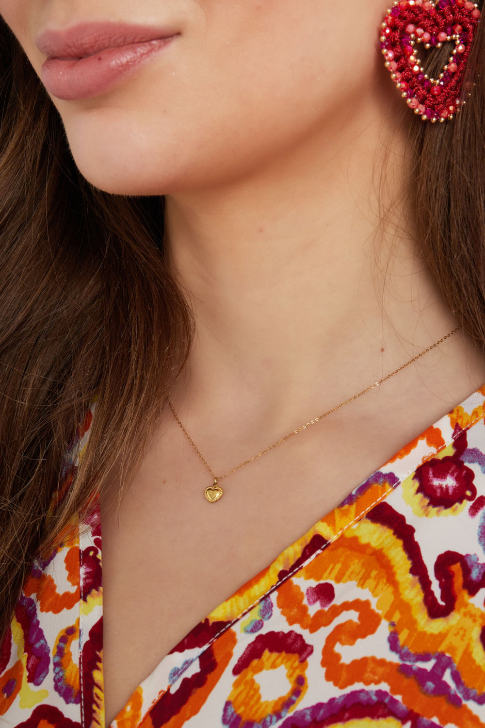 Collier Double Coeur - Doré Image3