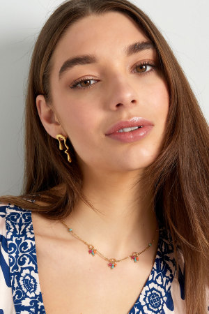Collier Fête Coloré - Rose Orange h5 Image2