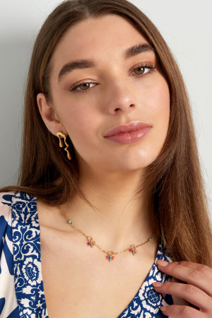 Collier Fête Coloré - Rose Orange h5 Image4