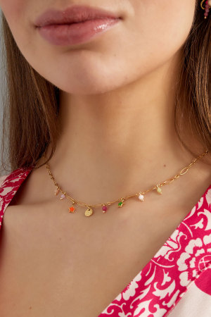Collier À Breloques De Fête Scintillantes - Doré  h5 Image3