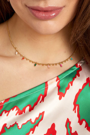 Collier À Breloques Couleurs Désordonnées - Doré h5 Image3
