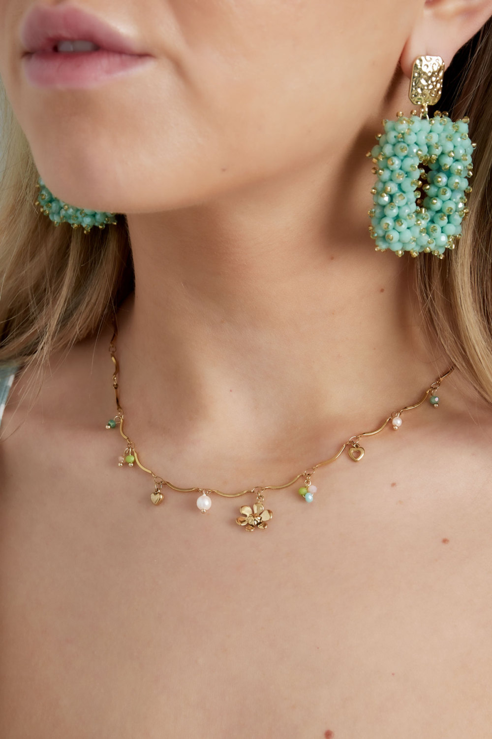Collier Charm Fleur D'été - Doré h5Image3