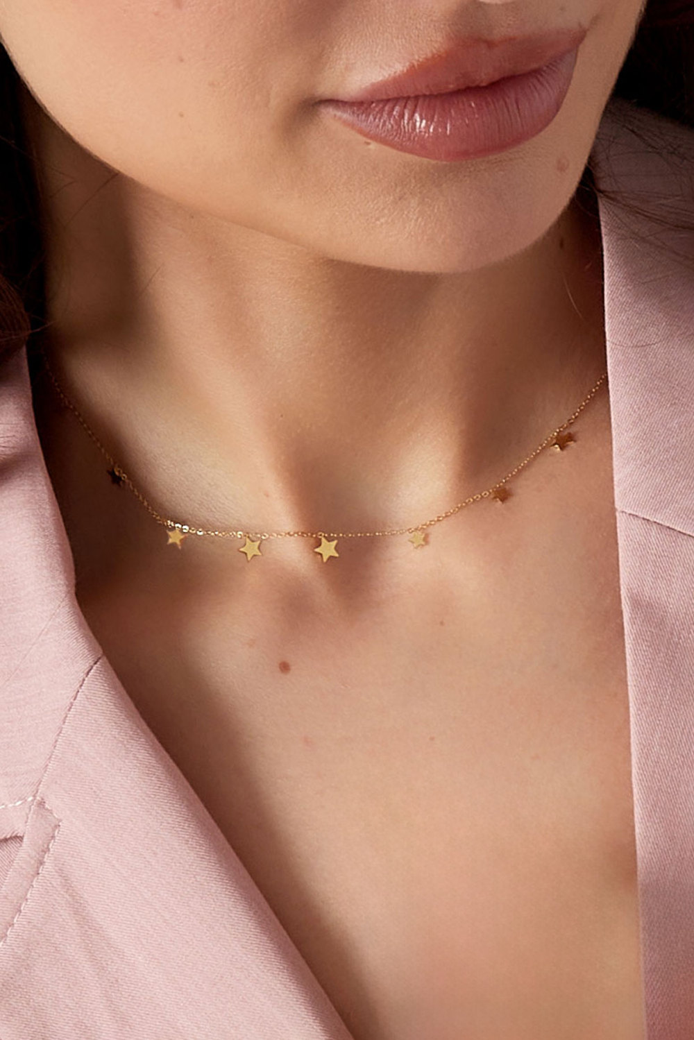 Collier Classique Avec Breloques Étoiles - Doré  Image3