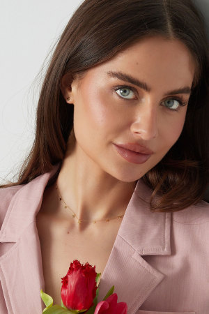 Collier Classique Avec Breloques Étoiles - Doré  h5 Image4