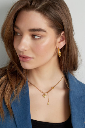 Collier Avec Breloque Coeur Et Étoile - Doré h5 Image2