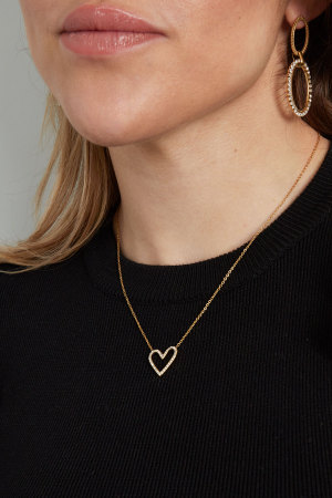 Collier Amoureux De Paillettes - Doré h5 Image3