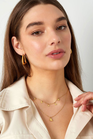 Collier Double Coeur - Doré h5 Image2