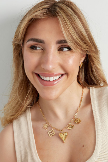 Collier charm langue d'amour - doré 2