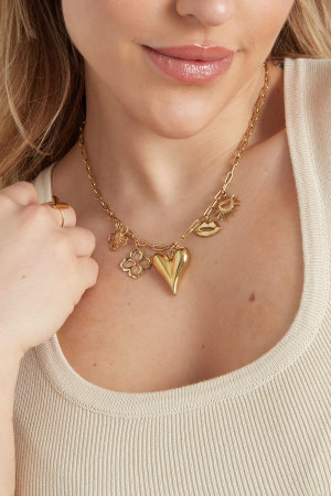 Collier Charm Langue D'amour - Doré h5 Image3