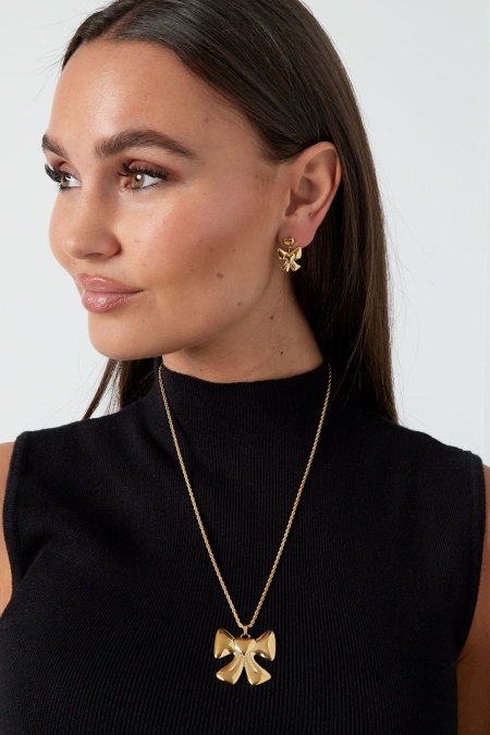 Collier amant noeud - doré 2