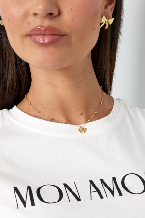 Collier Avec Boules Et Noeud - Doré h5 Image3