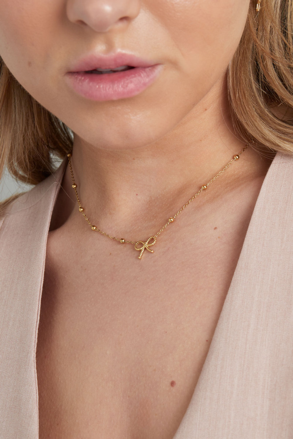 Collier Noeud Basic - Doré Image2
