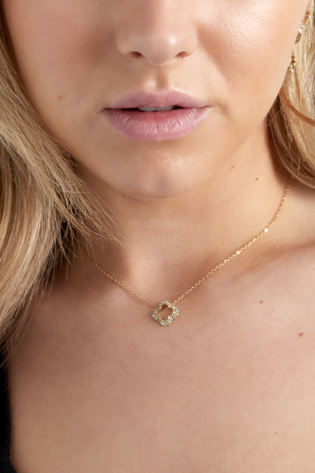 collier trèfle diamant 2