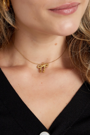 Collier Noeud Bébé - Doré h5 Image2