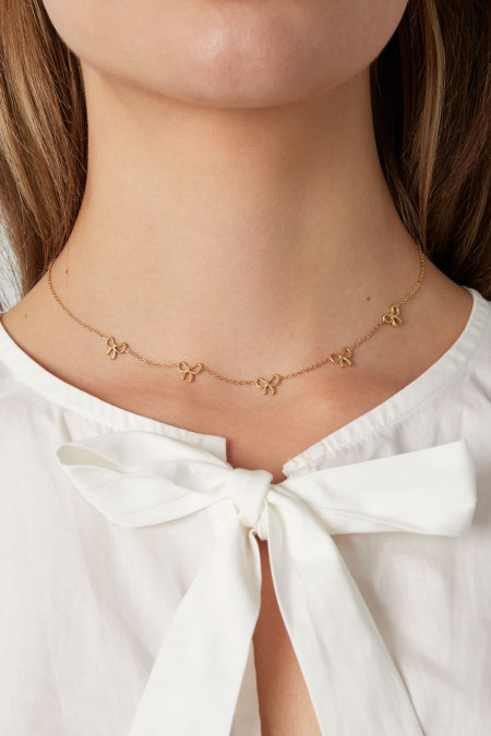 Collier Charming Bows - doré 2