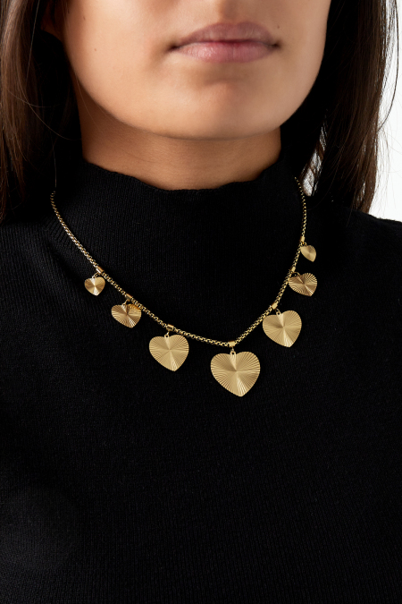 collier coeurs texturés 2