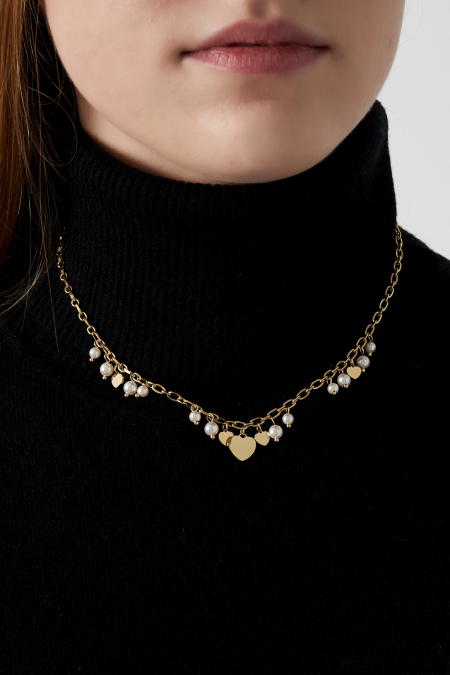 collier coeurs et perles 2