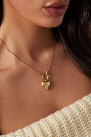 Collier Cadenas Avec Pendentif Grand Coeur h5 Image3
