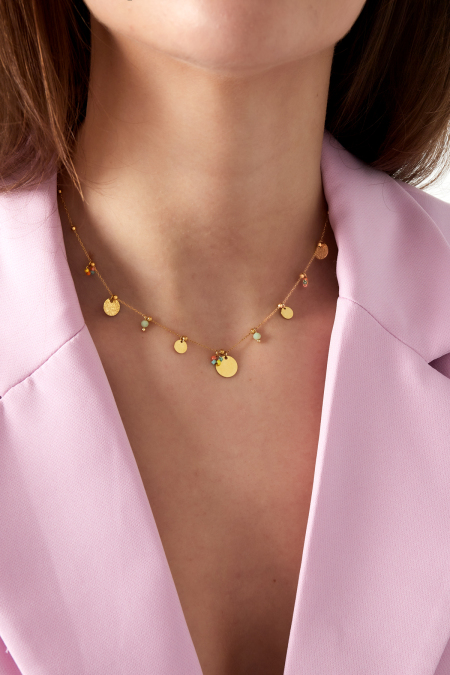 collier pièces de monnaie color pop 2