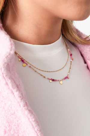 Collier Breloques Roses h5 Image2