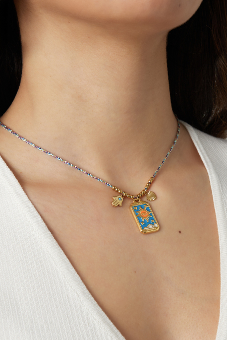 Collier Aurora - Couleur bleu et or 2