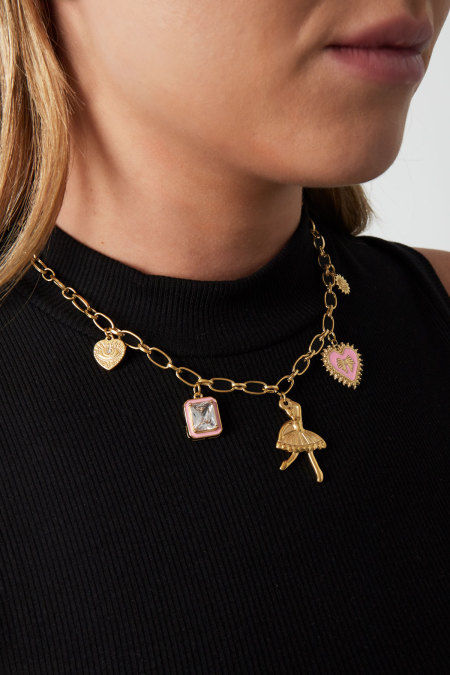 Collier à breloques danseuse colorée 2