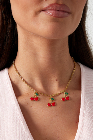 Collier À Breloques Triple Cerise h5 Image2