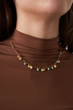 Collier Mix D'couleur Or Et De Rouge h5 Image2