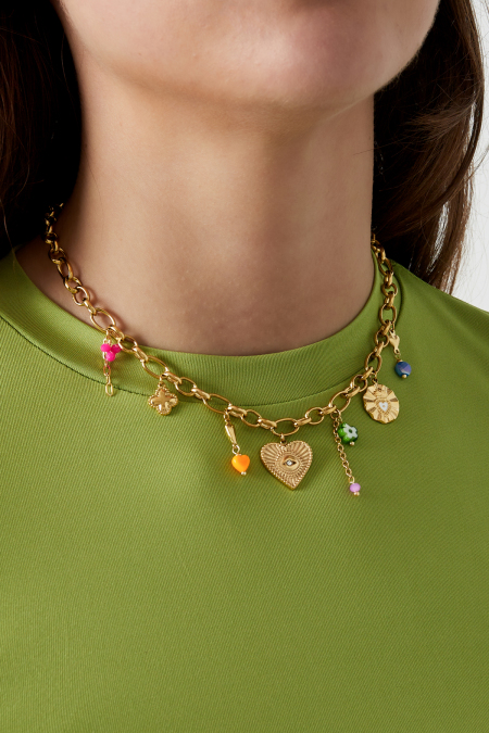 collier à breloques oeil en coin 2