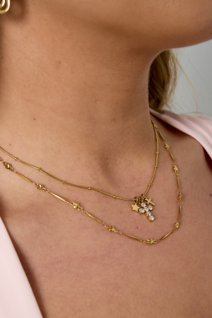 Collier Avec Breloques En Forme De Croix Et D'Étoile h5 Image3