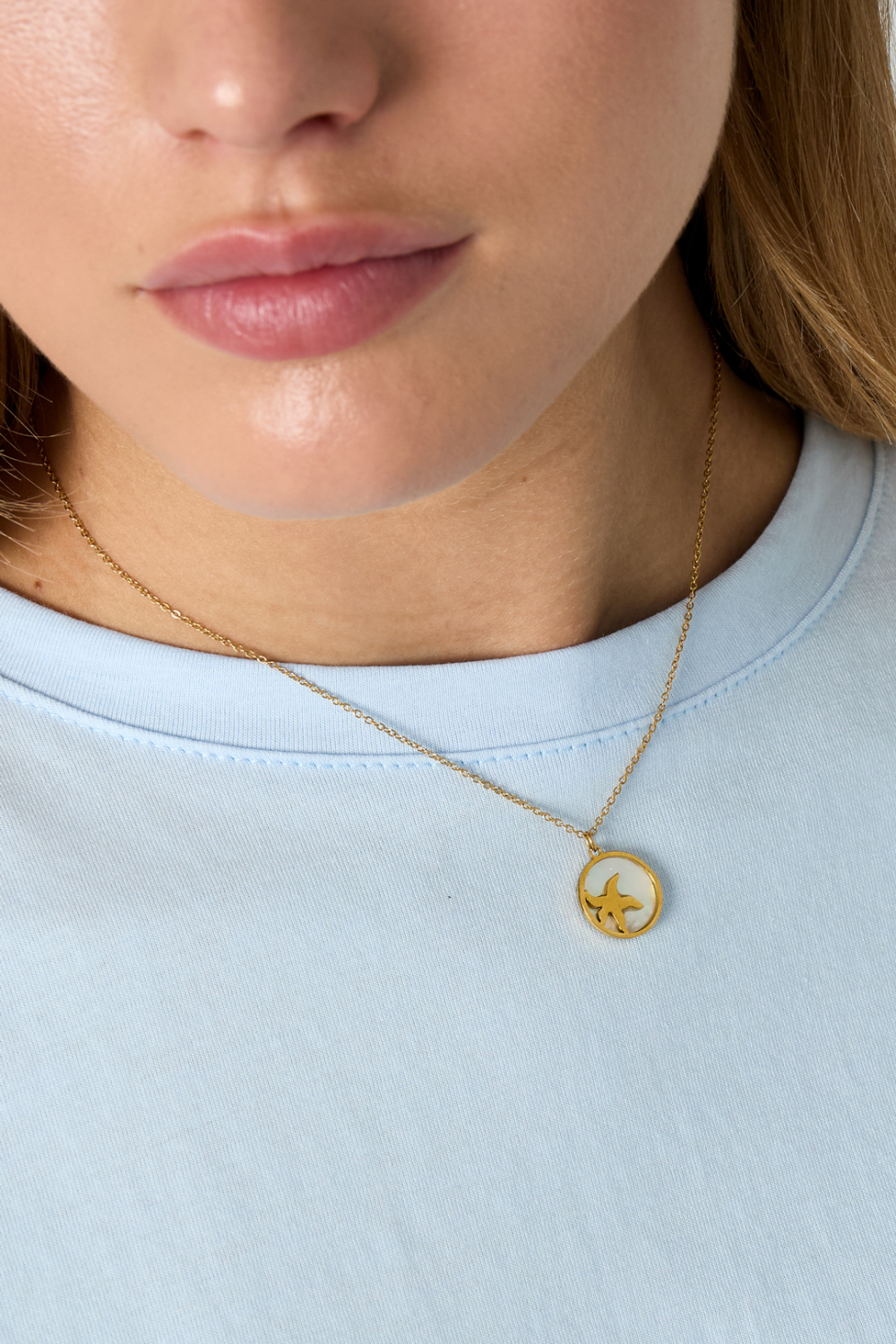 Collier Avec Étoile De Mer En Cercle h5Image3