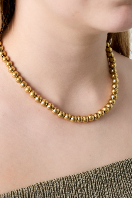 Collier de perles creuses - 8 mm 2