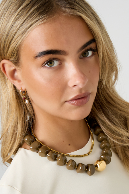 Colliers de perles en acrylique, série rétro classique quotidienne, bijoux pour femmes 2