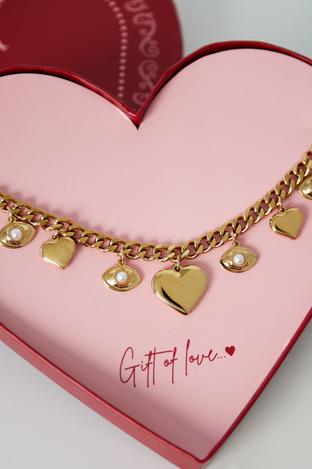 collier en acier inoxydable « cadeau d'amour » avec les yeux sur toi 2